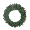 Discount Pre-Lit Traditional Pine Artificial Christmas Wreath - 30" - Multicolor Lights Pre Lit