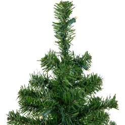 Discount Pre-Lit Two-Tone Green Pine Artificial Christmas Tree in Burlap - 18" - Clear LED Lights Pre-Lit