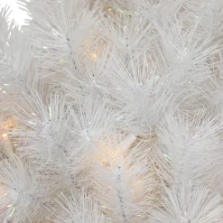 Clearance Pre-Lit White Alaskan Pine Artificial Christmas Wreath, 36-Inch, Warm White LED Lights Colorful