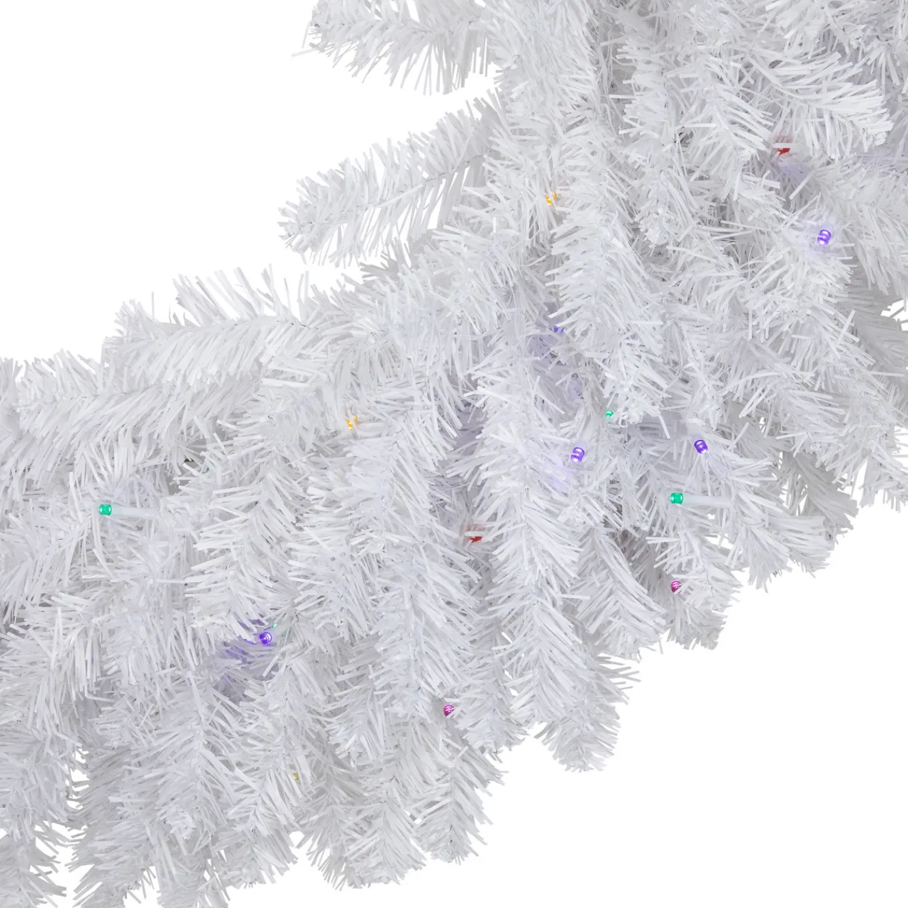 Best Pre-Lit White Pine Battery Operated Christmas Wreath - 36" - Multicolor LED Lights Pre Lit