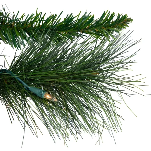 Discount Pre-Lit White Valley Pine Artificial Pinecone Christmas Wreath - 36" - Clear Lights Pre Lit