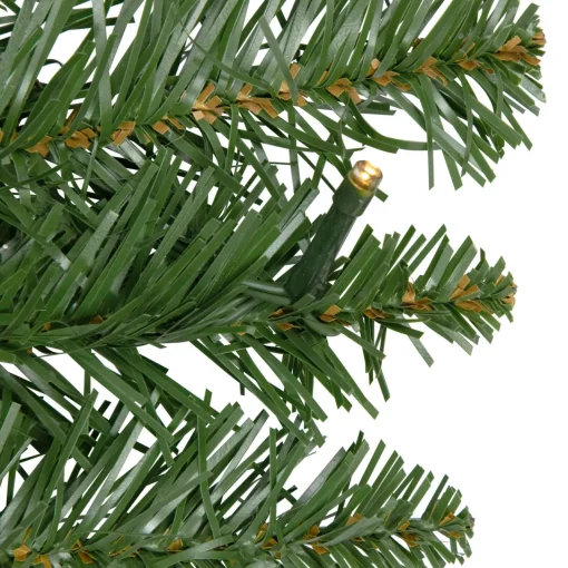 New Pre-Lit Whitmire Pine Artificial Christmas Wreath - 24" - Warm White LED Lights Pre Lit