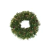 Outlet Pre-Lit Yorkville Pine Artificial Christmas Wreath - 24" - Clear Lights Pre Lit