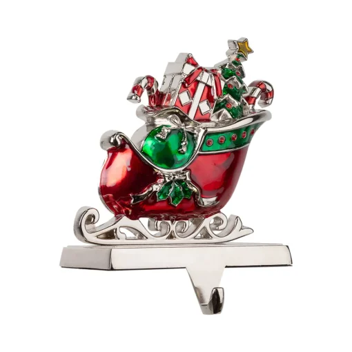 Present Filled Sleigh Christmas Stocking Holder - 5.5" Stocking Holders