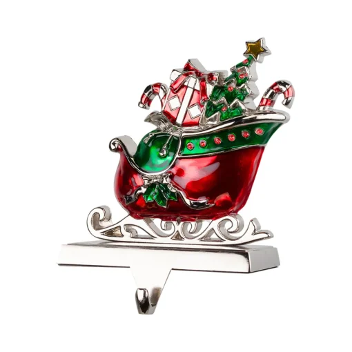 Present Filled Sleigh Christmas Stocking Holder - 5.5" Stocking Holders