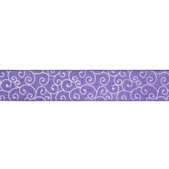 Outlet Purple and White Swirl Wired Spring Craft Ribbon 2.5" x 10 Yards Ribbons & Bows