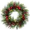 New Real Touch™ Berries, Pinecones and Ornaments Artificial Christmas Wreath - 36" - Unlit Pre Decorated