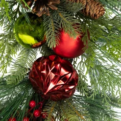 New Real Touch™ Berries, Pinecones and Ornaments Artificial Christmas Wreath - 36