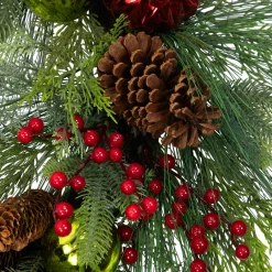 New Real Touch™ Berries, Pinecones and Ornaments Artificial Christmas Wreath - 36