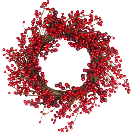 Online Real Touch™? Berry Artificial Christmas Twig Wreath - 20" - Unlit Unlit