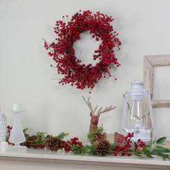Online Real Touch™? Berry Artificial Christmas Twig Wreath - 20" - Unlit Unlit