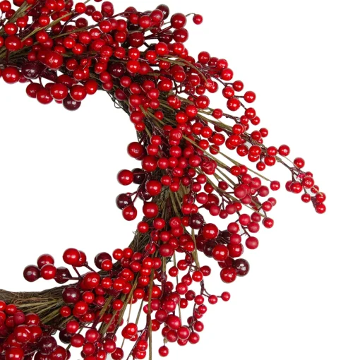 Online Real Touch™? Berry Artificial Christmas Twig Wreath - 20" - Unlit Unlit