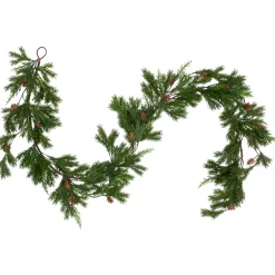 Online Real Touch™? Cypress and Pinecone Artificial Christmas Garland - 6' x 8" - Unlit Unlit