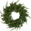 Outlet Real Touch™? Cypress and Pinecone Artificial Christmas Wreath - 24" - Unlit Unlit