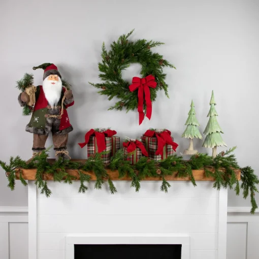 Outlet Real Touch™? Cypress and Pinecone Artificial Christmas Wreath - 24" - Unlit Unlit