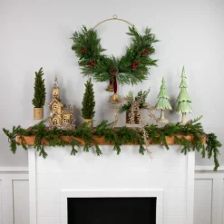 Outlet Real Touch™? Cypress and Pine with Berries Artificial Christmas Wreath - 28" - Unlit Unlit