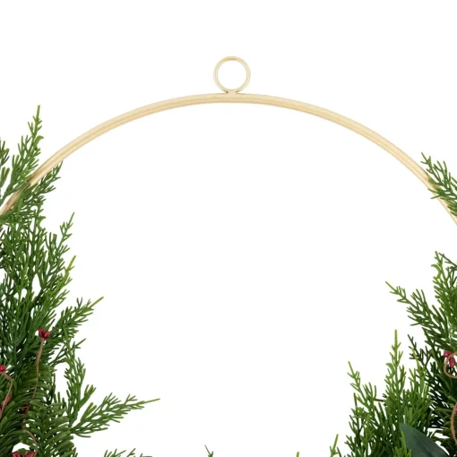Outlet Real Touch™? Cypress and Pine with Berries Artificial Christmas Wreath - 28" - Unlit Unlit