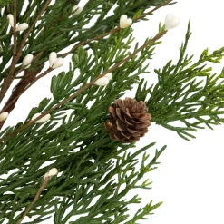 Clearance Real Touch™? Cypress and White Grape Berry Artificial Christmas Garland - 6' x 8