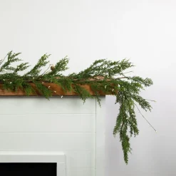 Clearance Real Touch™? Cypress and White Grape Berry Artificial Christmas Garland - 6' x 8