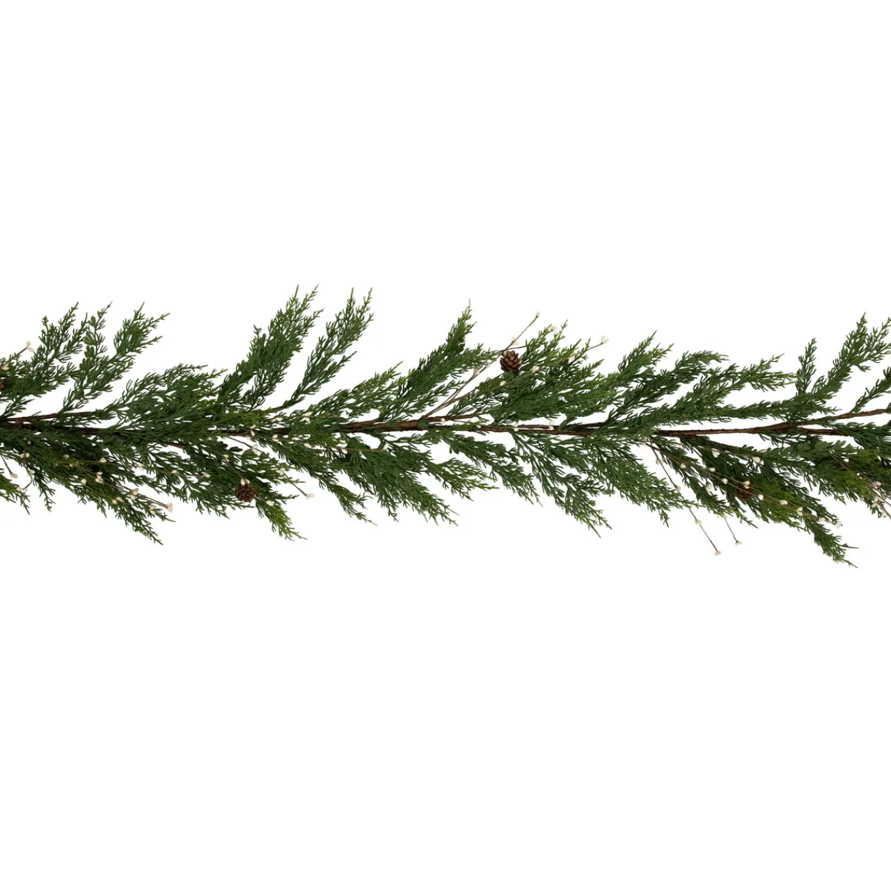 Clearance Real Touch™? Cypress and White Grape Berry Artificial Christmas Garland - 6' x 8" - Unlit Unlit