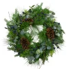Online Real Touch™? Eucalyptus and Pine Artificial Christmas Wreath - 28" - Unlit Unlit