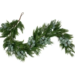 Sale Real Touch™? Eucalyptus and Mixed Pine Artificial Christmas Garland - 6' x 8" - Unlit Unlit