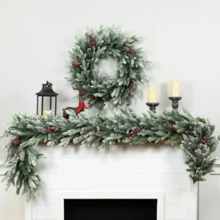 Discount Real Touch™? Flocked Snowcap Grove Fir Artificial Christmas Wreath - 24