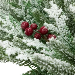 Clearance Real Touch™? Flocked Wind River Fir with Berries Artificial Christmas Wreath - 24