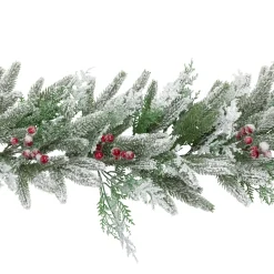 Clearance Real Touch™? Flocked Wind River Fir with Berries Artificial Christmas Garland - 7' x 12
