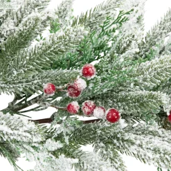 Clearance Real Touch™? Flocked Wind River Fir with Berries Artificial Christmas Garland - 7' x 12