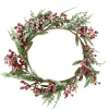 Best Real Touch™? Frosted Berries and Pine Artificial Christmas Wreath - 18" - Unlit Unlit