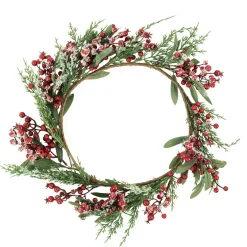 Best Real Touch™? Frosted Berries and Pine Artificial Christmas Wreath - 18" - Unlit Unlit