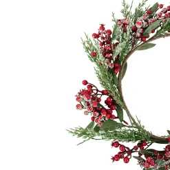 Best Real Touch™? Frosted Berries and Pine Artificial Christmas Wreath - 18" - Unlit Unlit