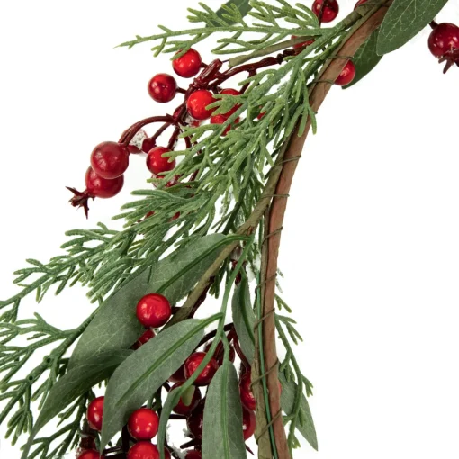 Best Real Touch™? Frosted Berries and Pine Artificial Christmas Wreath - 18" - Unlit Unlit
