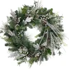 Outlet Real Touch™? Frosted Pinecones and Berries Christmas Wreath - 36" - Unlit Pre Decorated