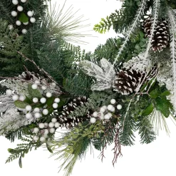 Outlet Real Touch™? Frosted Pinecones and Berries Christmas Wreath - 36