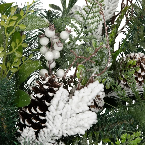 Outlet Real Touch™? Frosted Pinecones and Berries Christmas Wreath - 36" - Unlit Pre Decorated