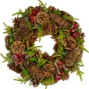 Outlet Real Touch™? Glittered Pine and Pinecone Artificial Christmas Wreath - 13" - Unlit Unlit