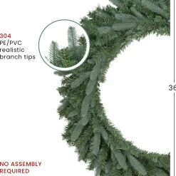 New Real Touch™ Granville Fraser Fir Artificial Christmas Wreath - Unlit - 36
