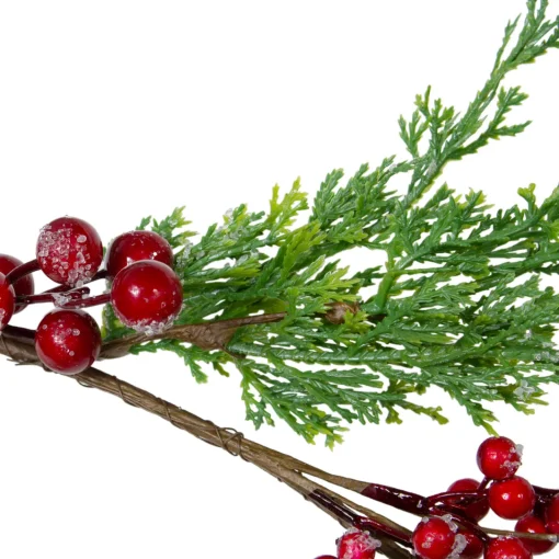 Clearance Real Touch™? Iced Berries and Pine Artificial Christmas Garland - 5' x 10" - Unlit Unlit