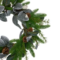 Online Real Touch™? Mixed Pine White Berries and Pinecones Artificial Christmas Wreath - 24