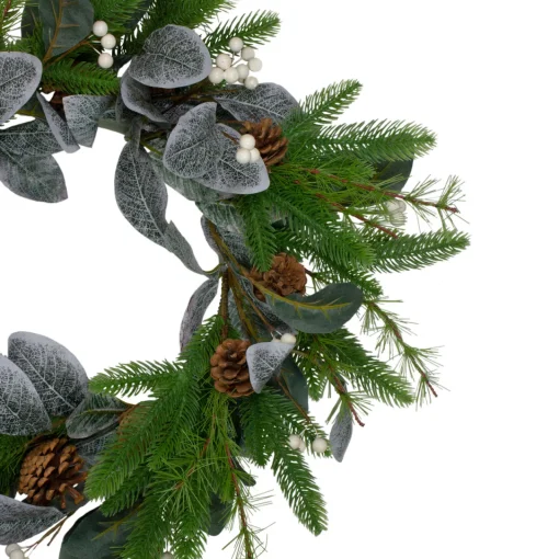 Online Real Touch™? Mixed Pine White Berries and Pinecones Artificial Christmas Wreath - 24" - Unlit Unlit