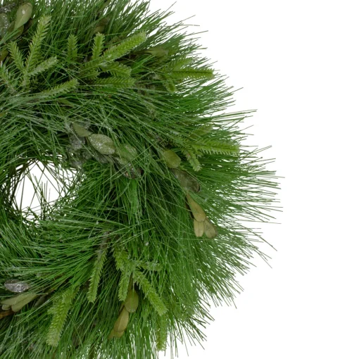 Real Touch™? Pine Sprigs and Winter Foliage Artificial Christmas Wreath - 12" - Unlit Unlit