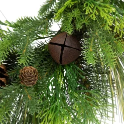 Clearance Real Touch™? Pinecones and Jingle Bells Artificial Christmas Wreath - 26