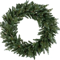 Hot Real Touch™? Pre-Lit Blue Spruce Artificial Christmas Wreath - 48" - Clear Lights Pre Lit