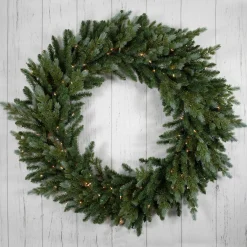 Hot Real Touch™? Pre-Lit Blue Spruce Artificial Christmas Wreath - 48