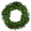 Best Real Touch™? Pre-Lit Canyon Pine Artificial Christmas Wreath - 60" - Clear LED Lights Pre Lit