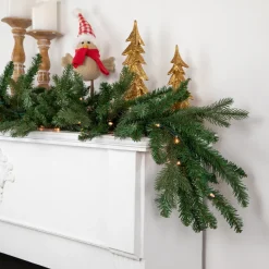 Real Touch™ Pre-Lit Grande Spruce Artificial Christmas Garland - 9' x 14" - Clear Lights Pre Lit