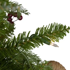 Clearance Real Touch™? Pre-Lit Medium Mixed Winter Berry Pine Artificial Christmas Tree - 6.5' - Clear Lights Pre-Lit