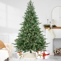 Real Touch™? Pre-Lit Medium Blue Spruce Artificial Christmas Tree - 7' - Clear Lights Pre-Lit